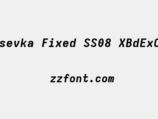 Iosevka Fixed SS08 XBdExObl