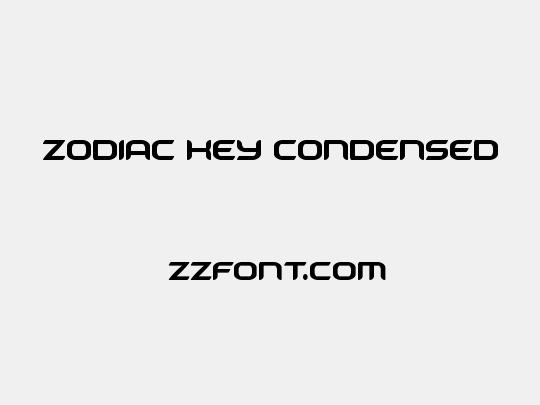 Zodiac Key Condensed