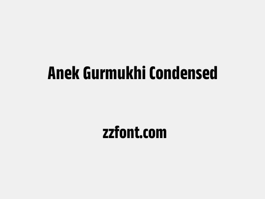 Anek Gurmukhi Condensed