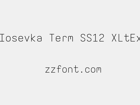 Iosevka Term SS12 XLtEx