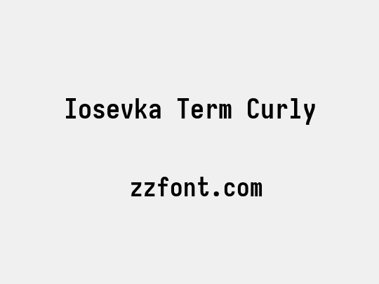 Iosevka Term Curly