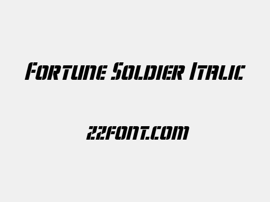 Fortune Soldier Italic