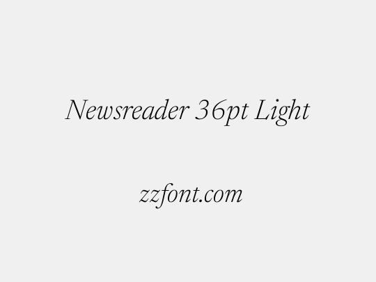 Newsreader 36pt Light