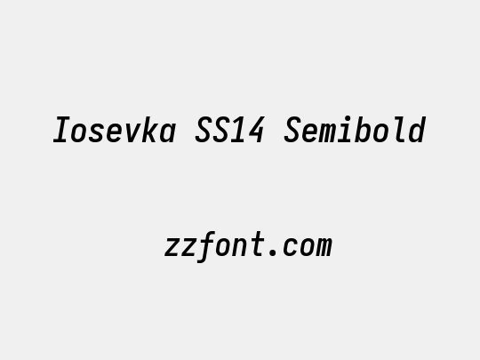 Iosevka SS14 Semibold