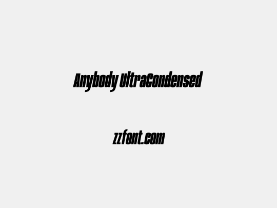 Anybody UltraCondensed