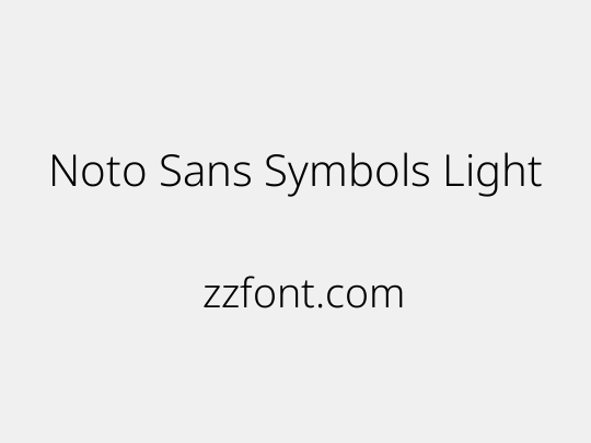Noto Sans Symbols Light