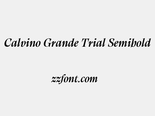 Calvino Grande Trial Semibold