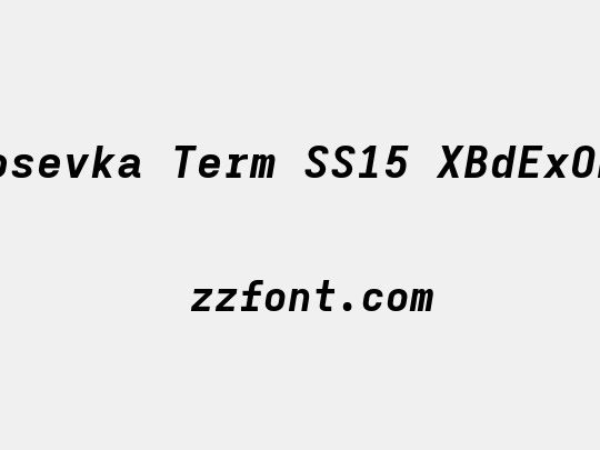 Iosevka Term SS15 XBdExObl