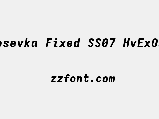 Iosevka Fixed SS07 HvExObl