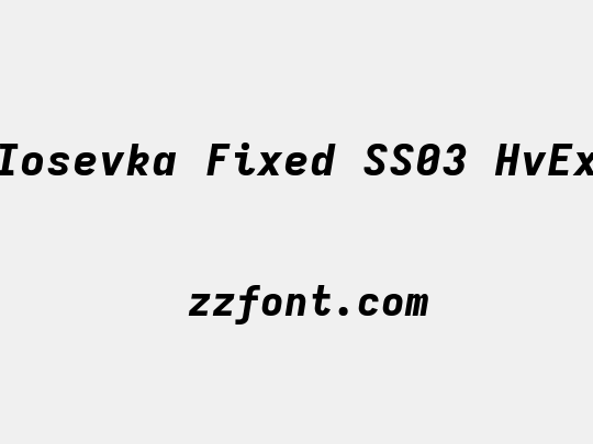Iosevka Fixed SS03 HvEx