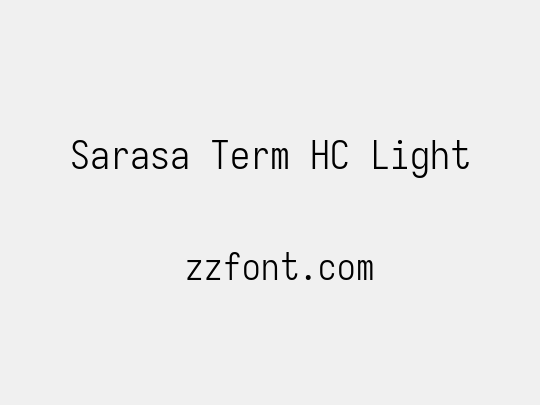 Sarasa Term HC Light