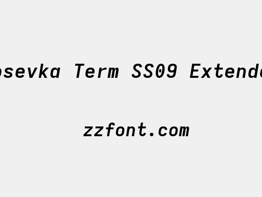 Iosevka Term SS09 Extended