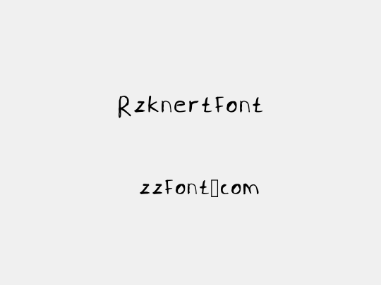 Rzknertfont
