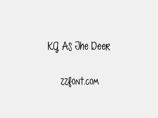 KG As The Deer