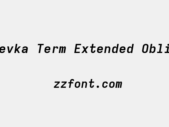 Iosevka Term Extended Oblique