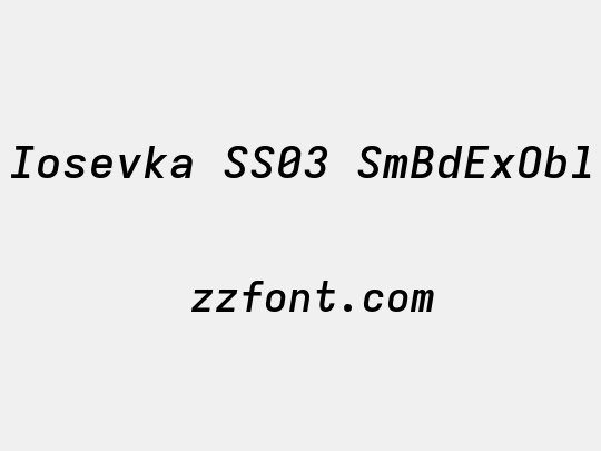 Iosevka SS03 SmBdExObl