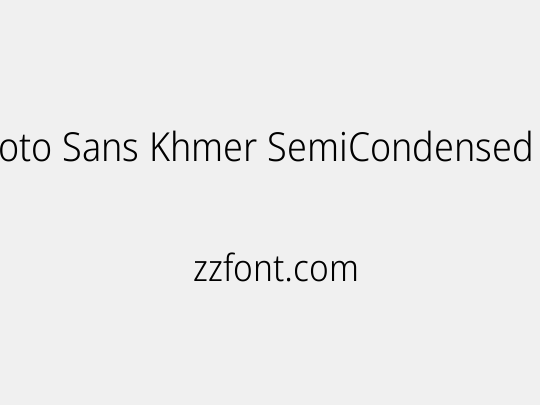 Noto Sans Khmer SemiCondensed Light