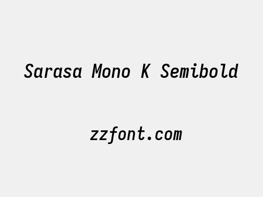 Sarasa Mono K Semibold