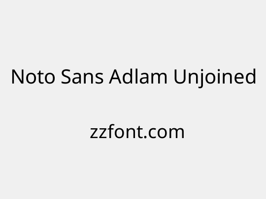 Noto Sans Adlam Unjoined