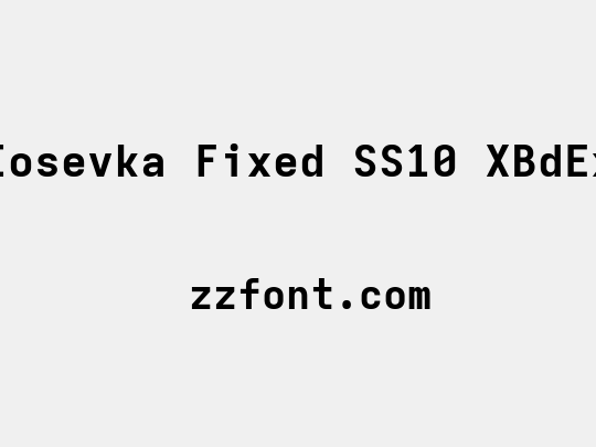 Iosevka Fixed SS10 XBdEx