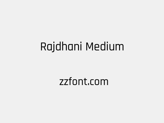 Rajdhani Medium