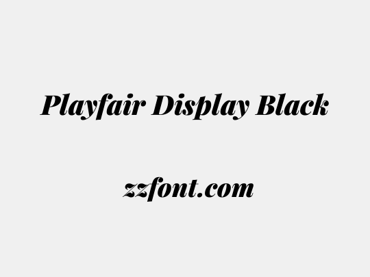 Playfair Display Black