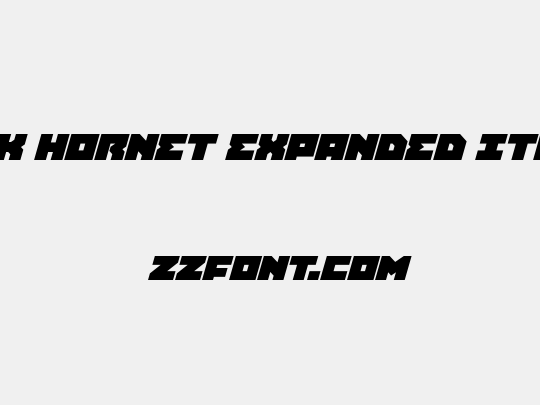 Dark Hornet Expanded Italic