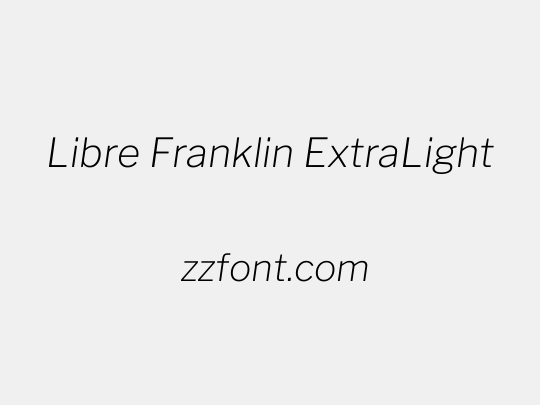 Libre Franklin ExtraLight