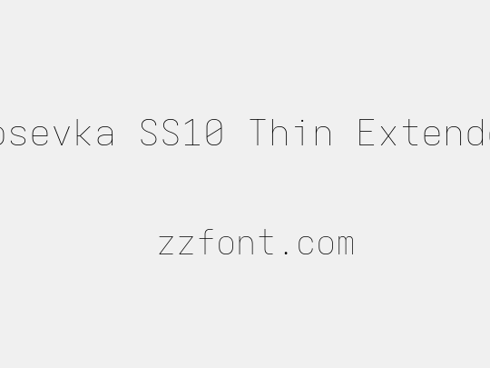 Iosevka SS10 Thin Extended