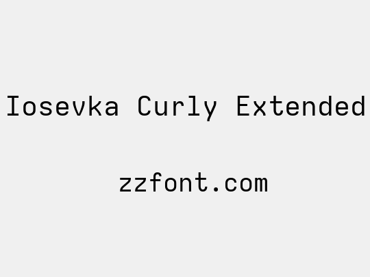 Iosevka Curly Extended