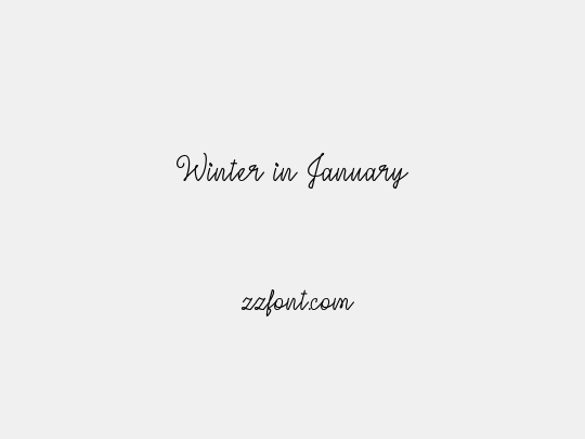 Winter in January