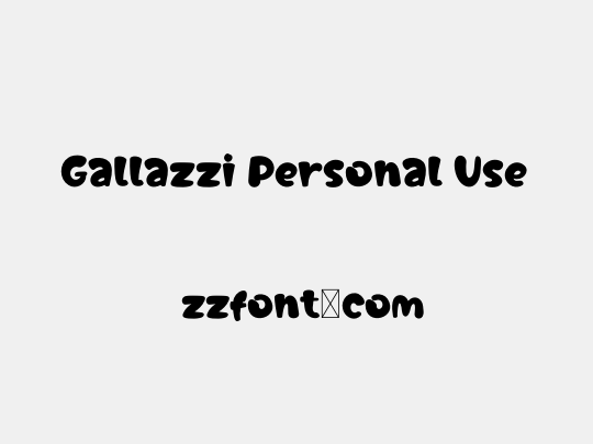 Gallazzi Personal Use
