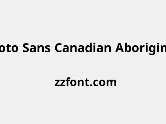 Noto Sans Canadian Aboriginal