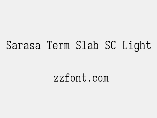 Sarasa Term Slab SC Light