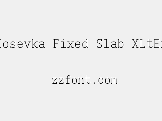 Iosevka Fixed Slab XLtEx