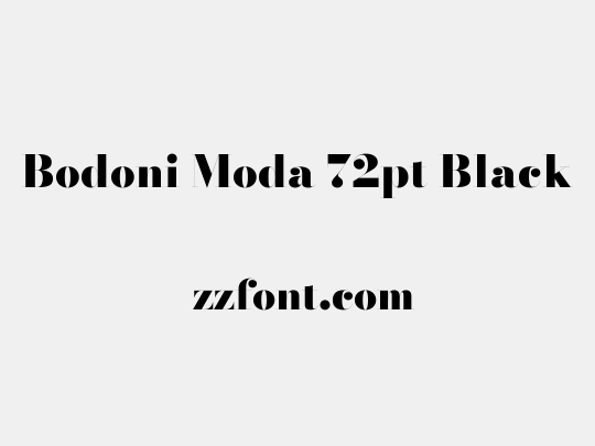 Bodoni Moda 72pt Black