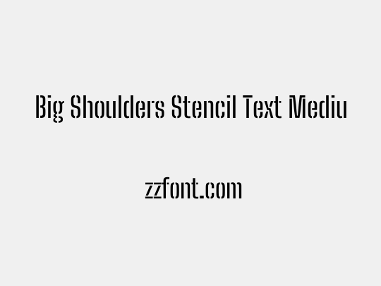 Big Shoulders Stencil Text Medium