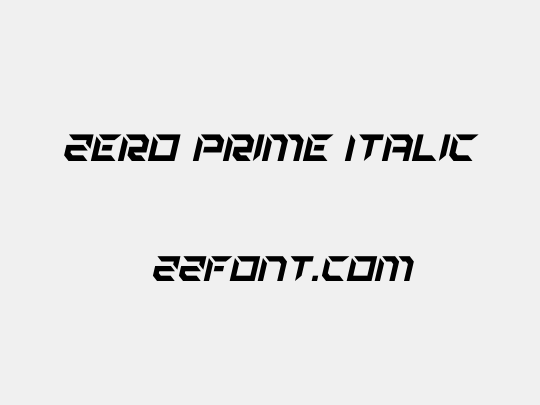 Zero Prime Italic