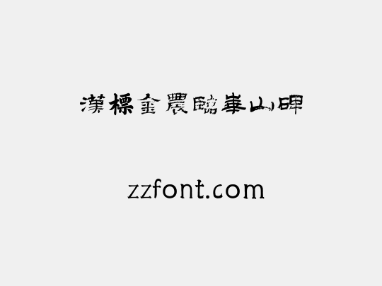 汉标金农临华山碑