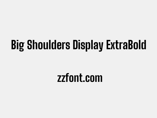 Big Shoulders Display ExtraBold