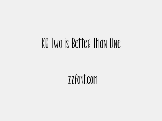 KG Two is Better Than One