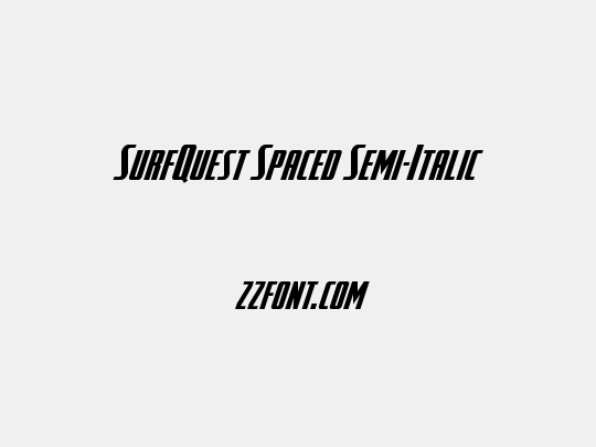 SurfQuest Spaced Semi-Italic