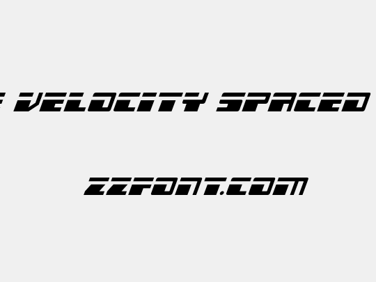 Escape Velocity Spaced Italic