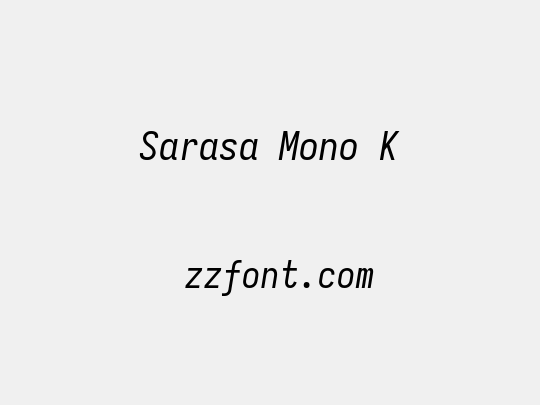 Sarasa Mono K