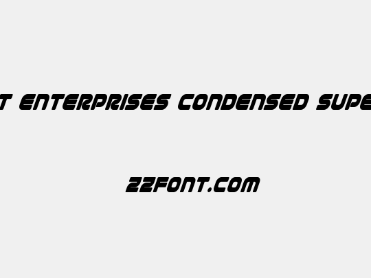 1st Enterprises Condensed Super-Italic