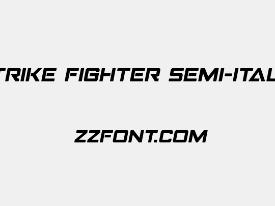 Strike Fighter Semi-Italic