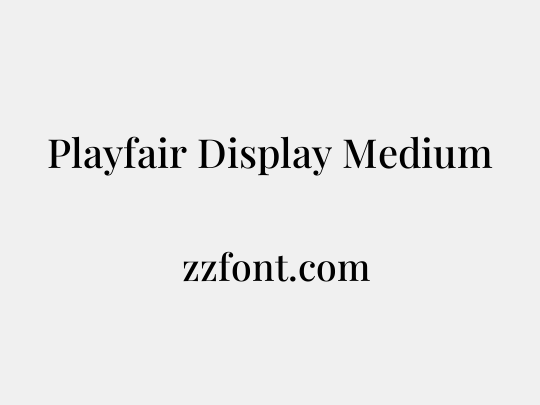 Playfair Display Medium