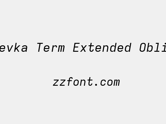Iosevka Term Extended Oblique