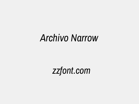 Archivo Narrow