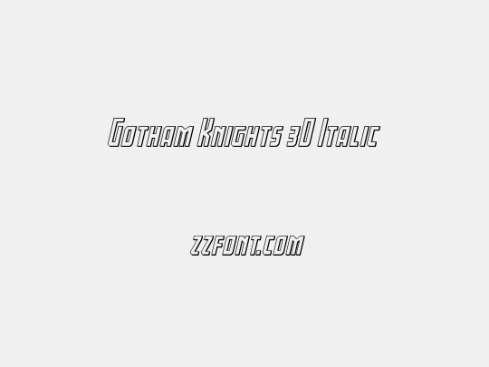 Gotham Knights 3D Italic